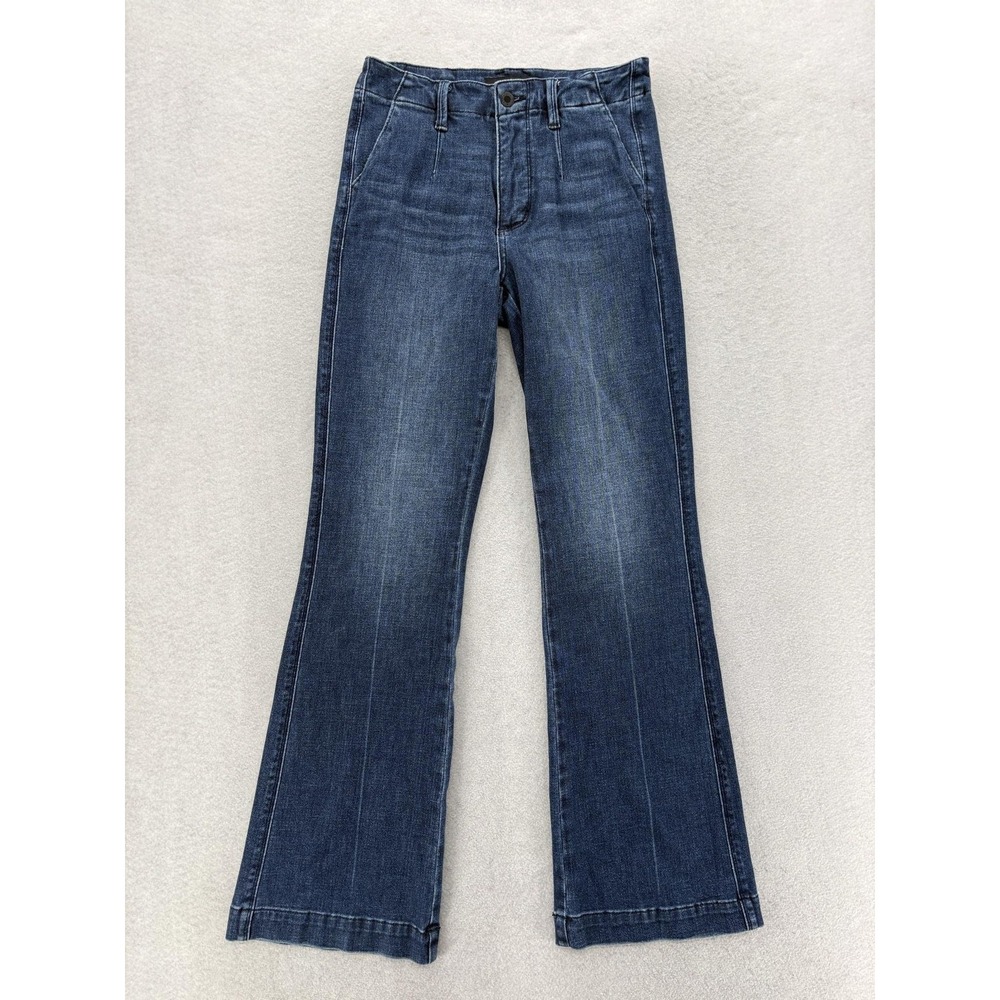Judy Blue Tummy Control Trouser Bootcut Jeans Womens 5/27 Blue Dark Wash Denim